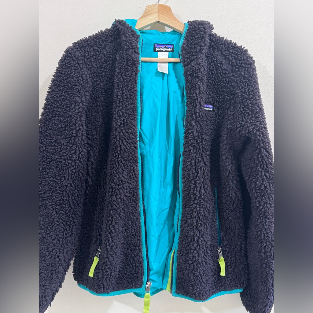 Patagonia Black And Blue Fleece Jacket